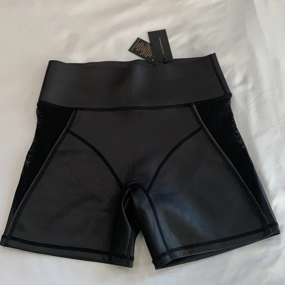 NWT Kiki De Montparnasse Athleisure Lace Inset‎ Biker Shorts